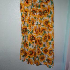 American Apparel Sunflower Maxi Skirt Size Medium